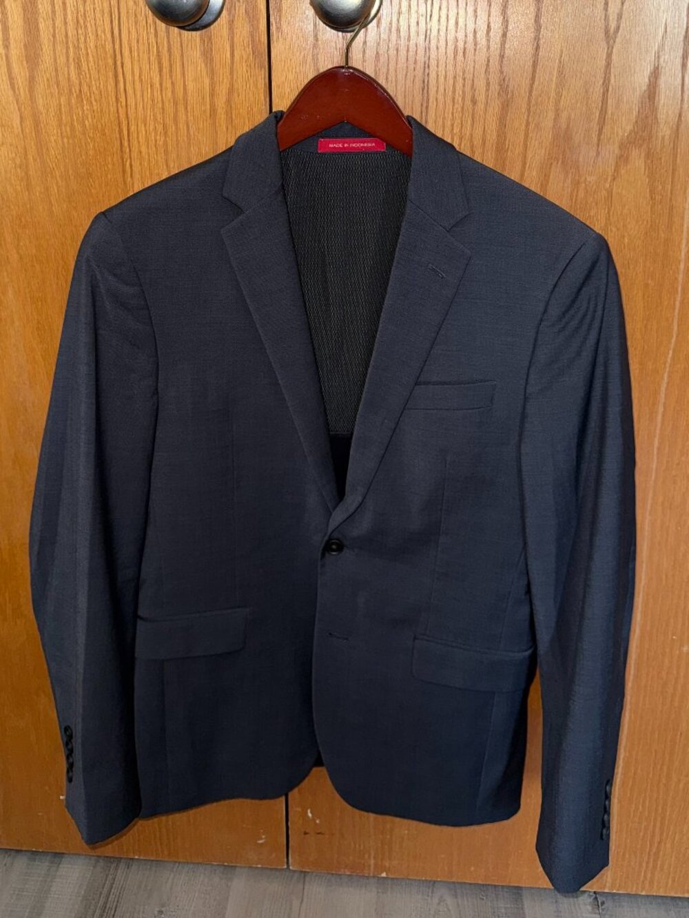 Awearness Kenneth Cole 3Pc Wool Suit 38R 32x30 Gray